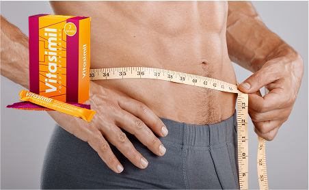 Imagen abstracta con fondo suave y Vitasimil en primer plano.